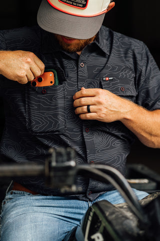 Hunt Traverse Airflow Button Down Shirt | Charcoal