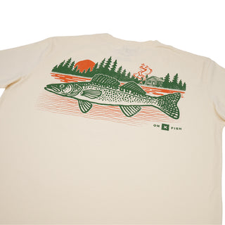 Fish Cabin Country Tee | Natural