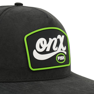 Fish Poly-suede Snapback Hat | Black