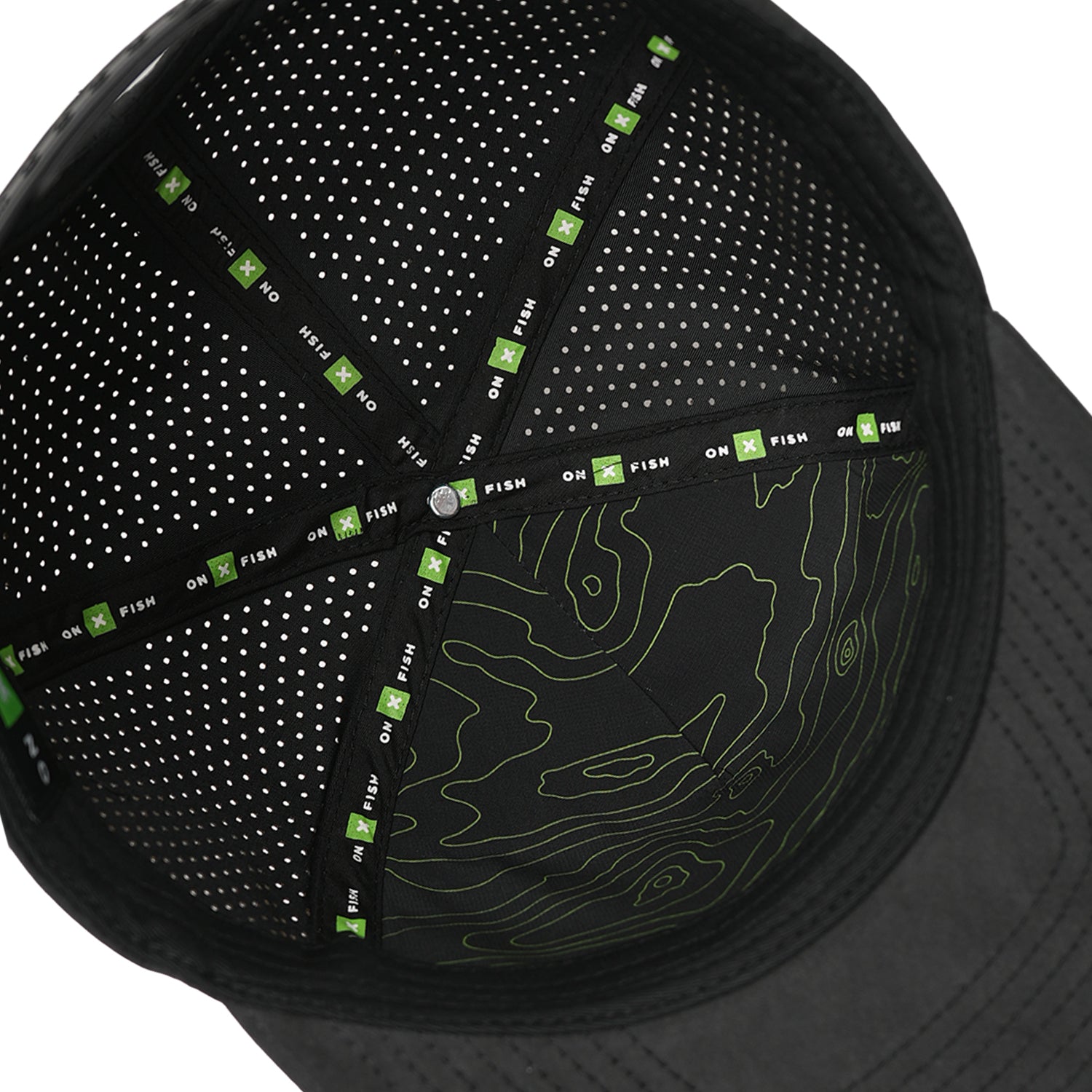 Fish Poly-suede Snapback Hat | Black