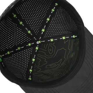 Fish Poly-suede Snapback Hat | Black