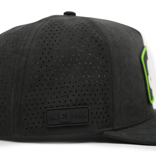 Fish Poly-suede Snapback Hat | Black