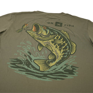Fish Topwater Tiki Tee | Olive