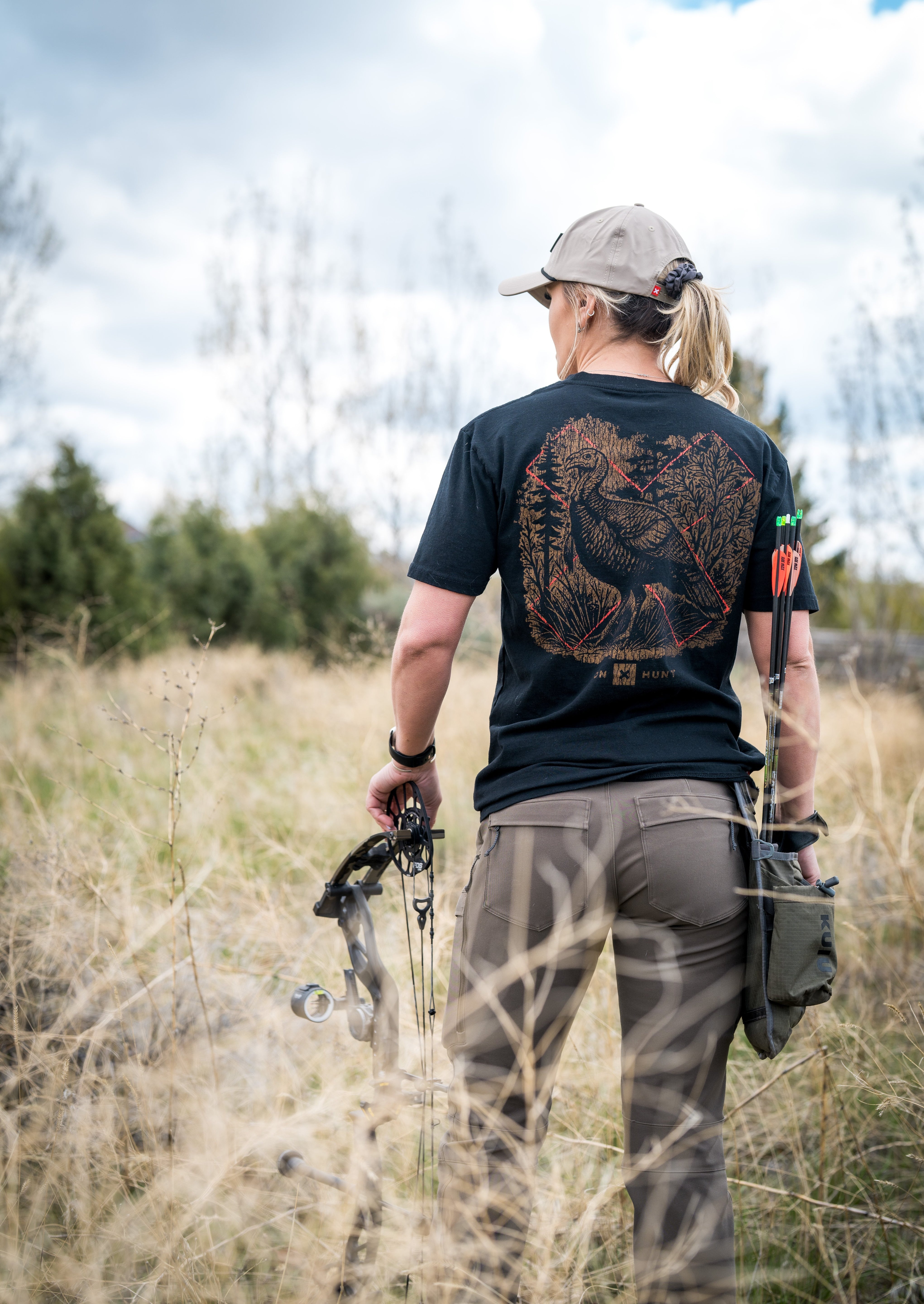 Hunt Pineywoods Gobbler Tee | Black