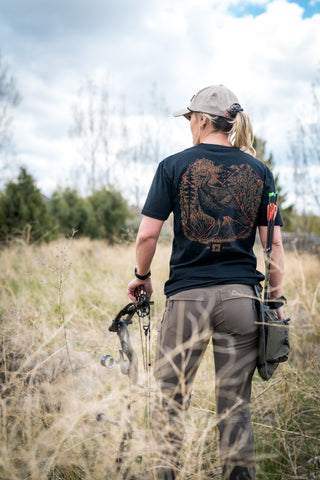 Hunt Pineywoods Gobbler Tee | Black