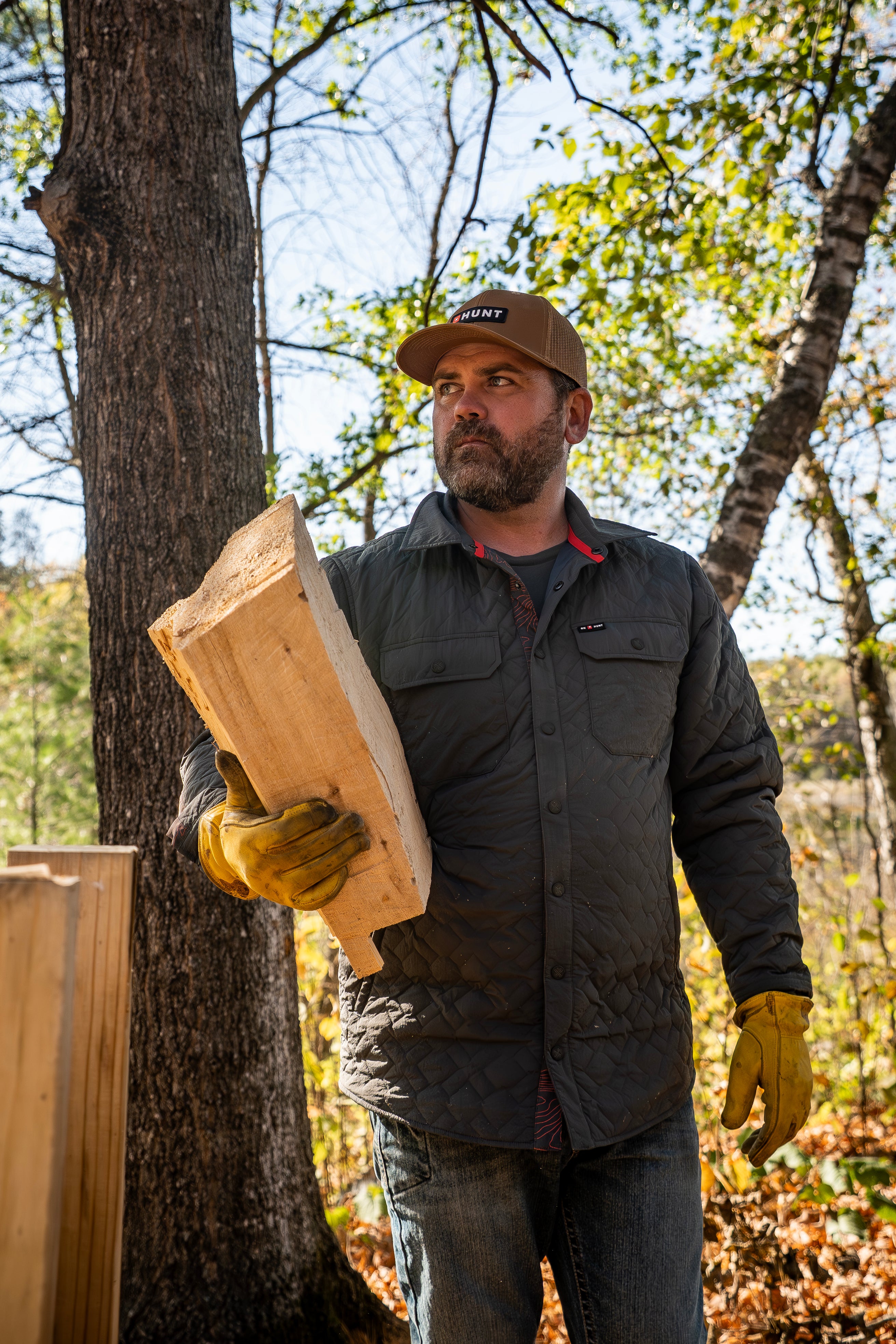 Hunt Bearing Puff Shacket | Charcoal