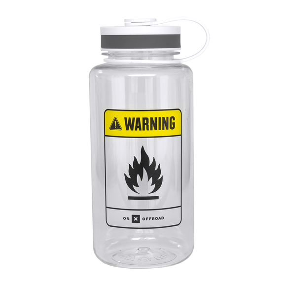 Offroad Warning Water Bottle Clear onX Shop